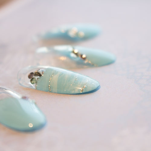 ブルー斜めフレンチ