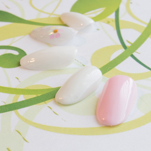 ホワイトフラワーネイル