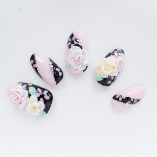 バラの和ネイル