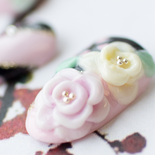 バラの和ネイル